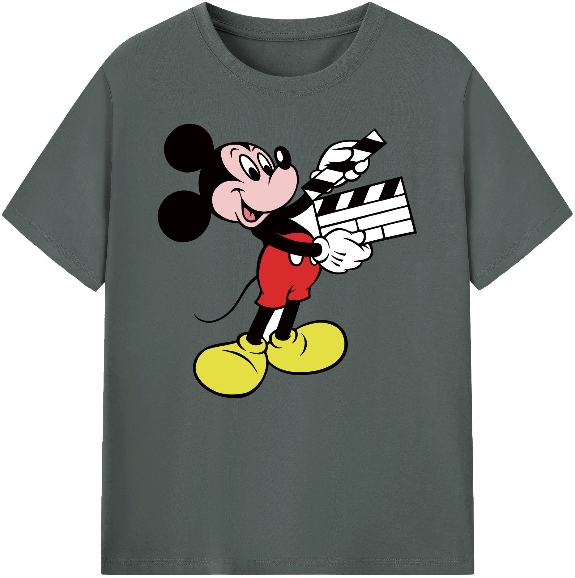 ミッキーマウス Mickey Mouse 綿100％ メンズ半袖Tシャツ｜肌触りやわらか＆通気性